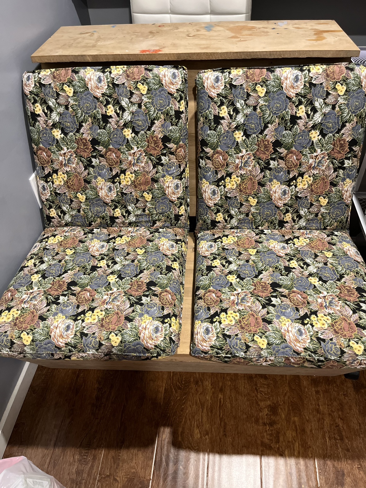 Foldable Floral Bench Seat Cushions