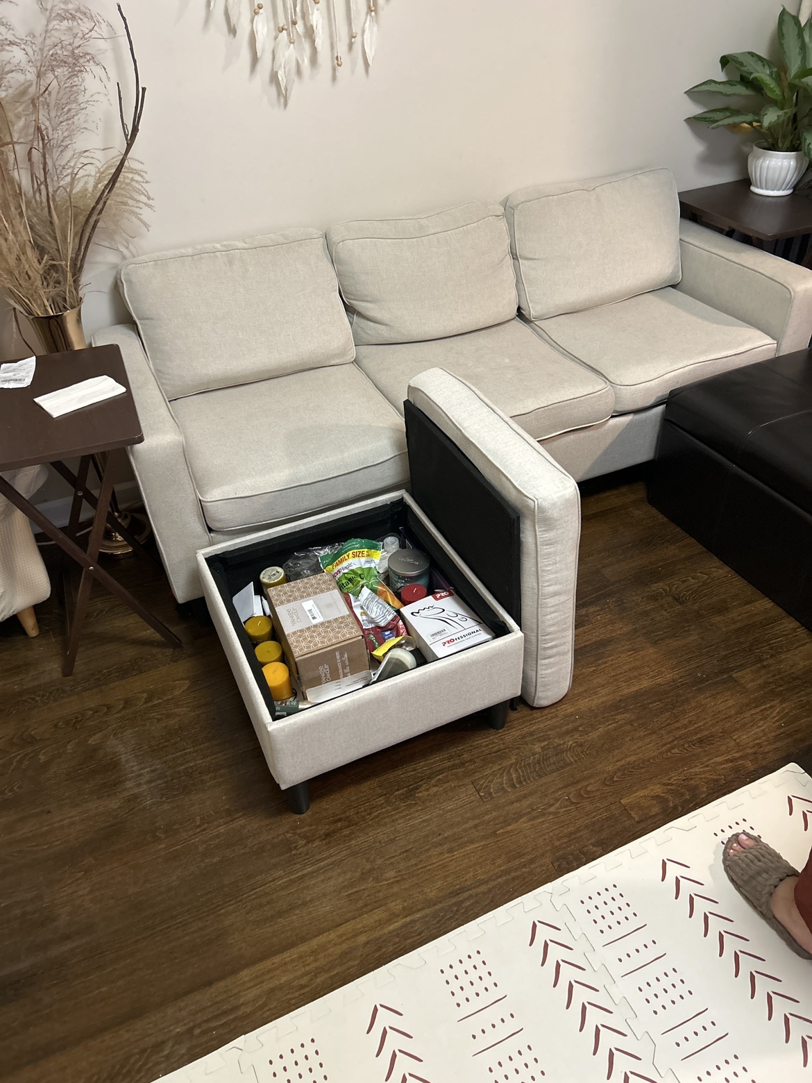 Sectional Sofa with Ottoman and storage - photo 3