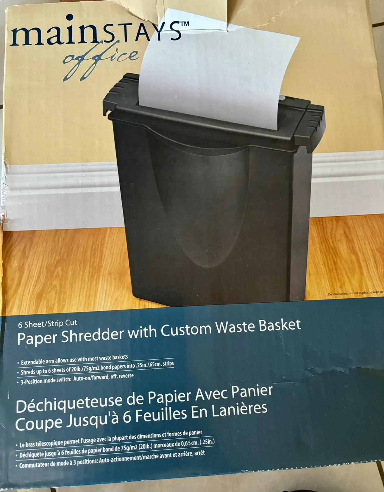 Mainstays Office 6-Sheet Paper Shredder image indicator(4)