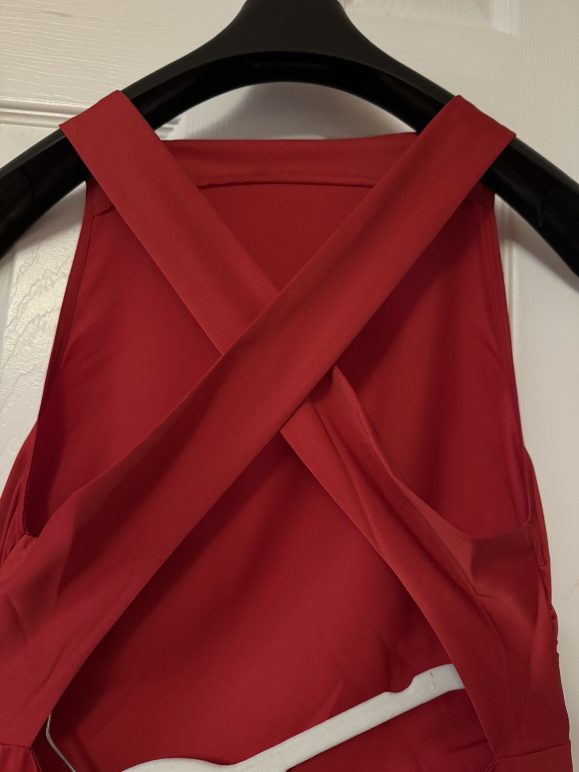 Red Satin Maxi Dress - photo 3