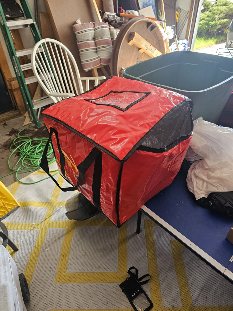 Large Red Food Courier Bag #Freecycle