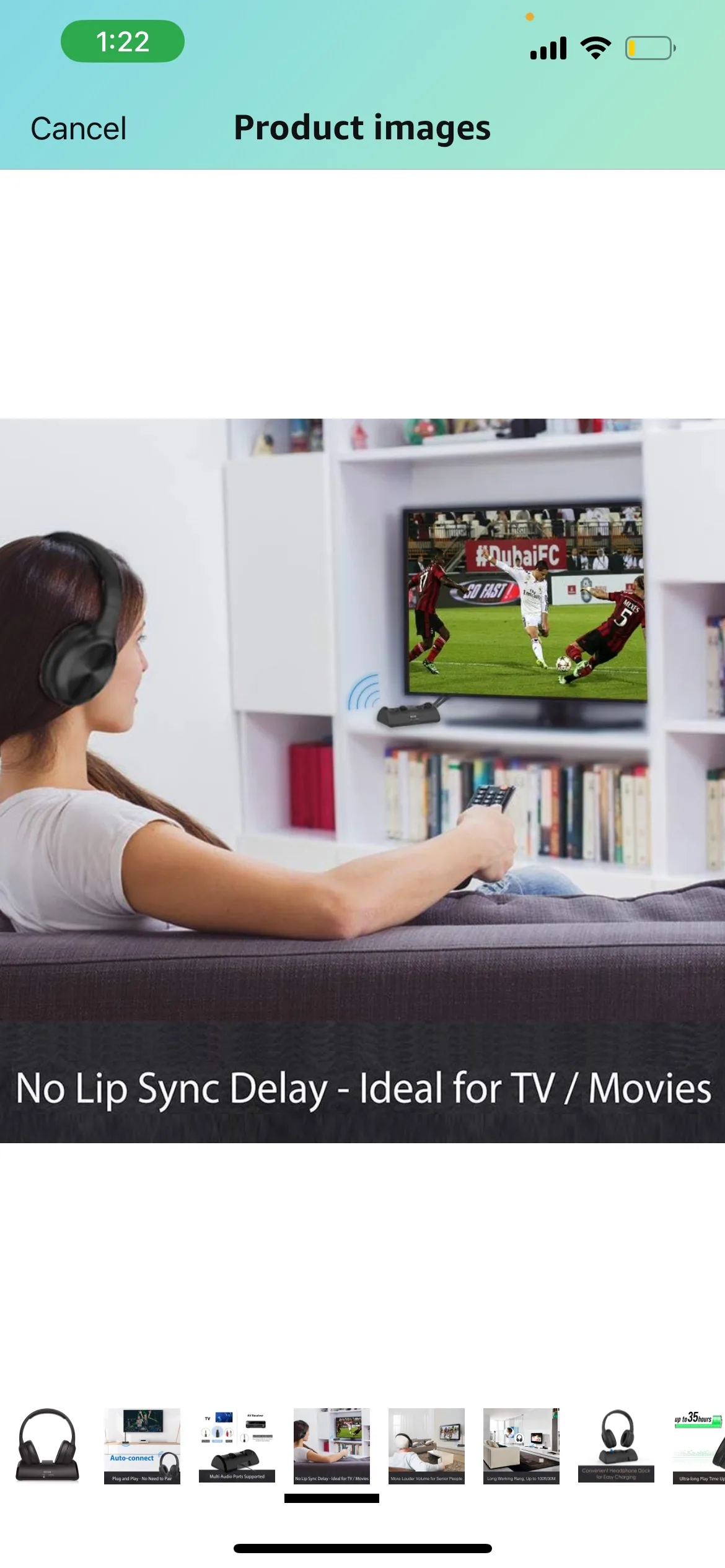 Open box🥕 Wireless Headphone for TV Transmitter Charging Dock image indicator(9)