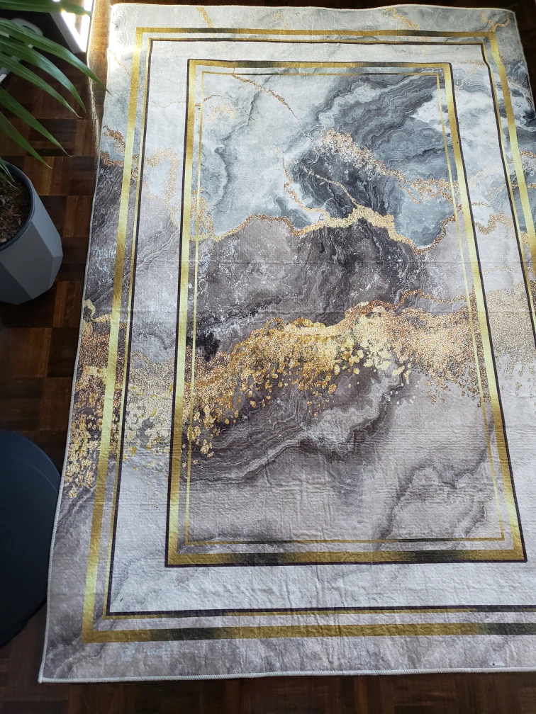 Gold and Grey Area Rug - photo 4