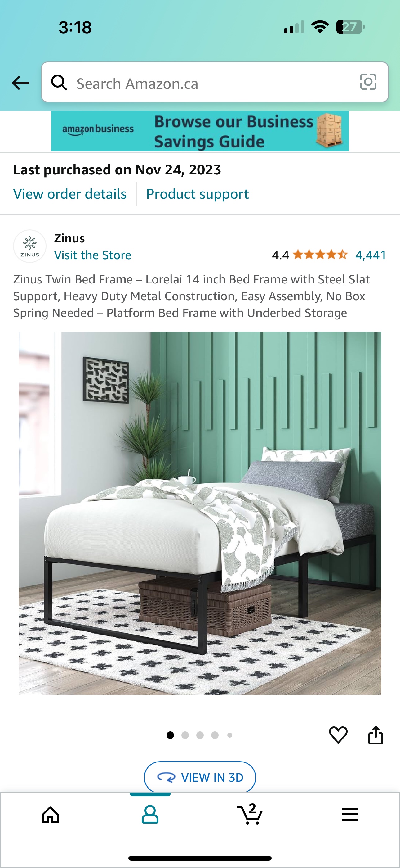Zinus Lorelai Twin Bed Frame - photo 3