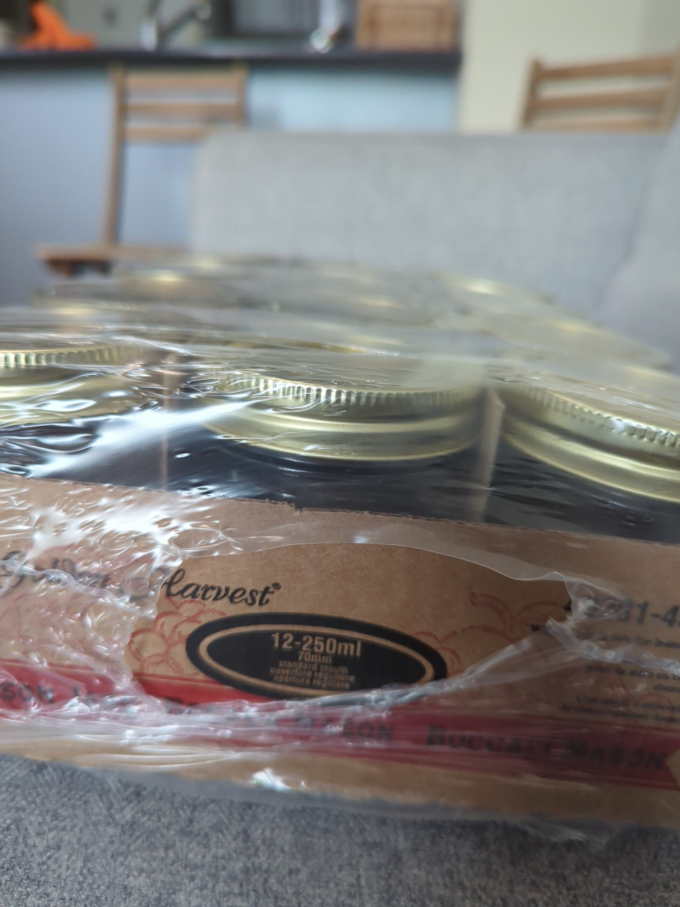 12-pack of 250ml Mason Jars