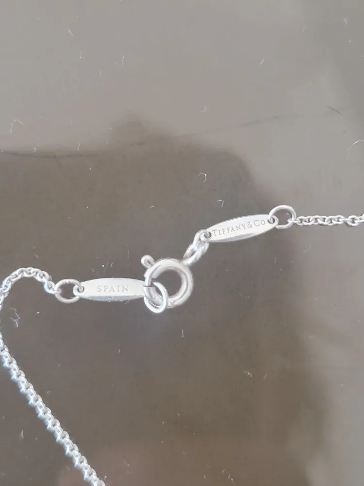 Tiffany & Co. 925 Silver Necklace Elisa peretti pink saphire image indicator(3)