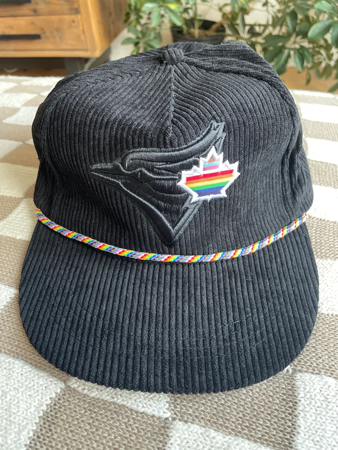 Blue Jays Pride Rainbow Rope Corduroy Hat thumbnail