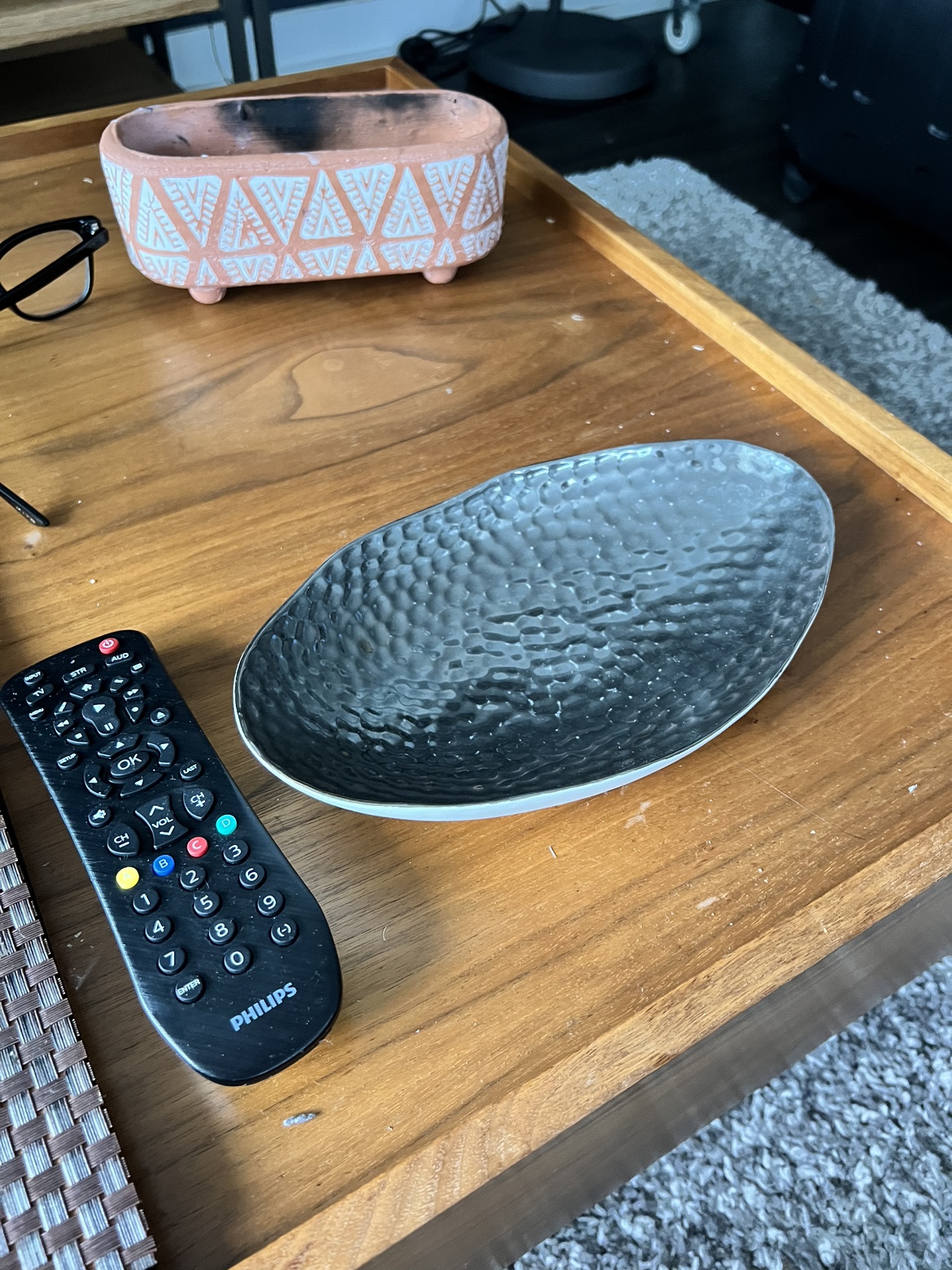 Black and White Oval Dish