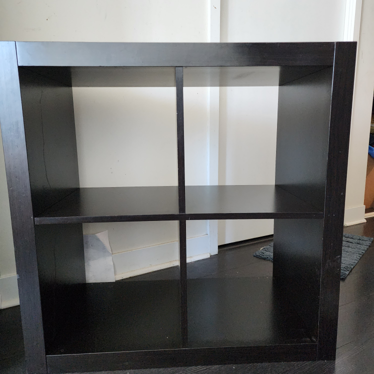 Black 4 Cube Shelving Unit