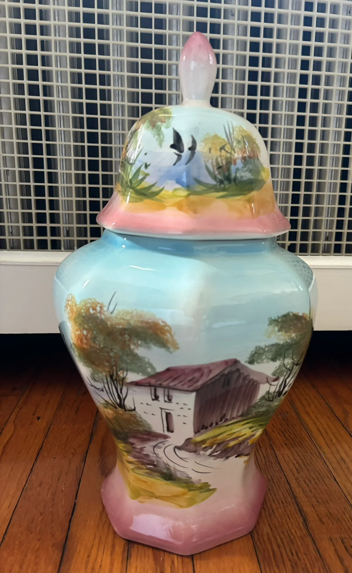 Vintage Hand Painted Lidded Jar image indicator(2)