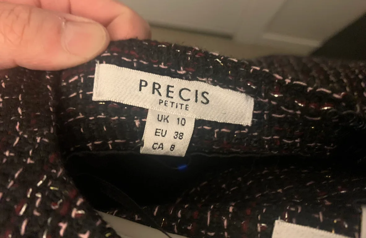 Precis Petite Tweed Boucle Jacket and Skirt Size 6 image indicator(6)