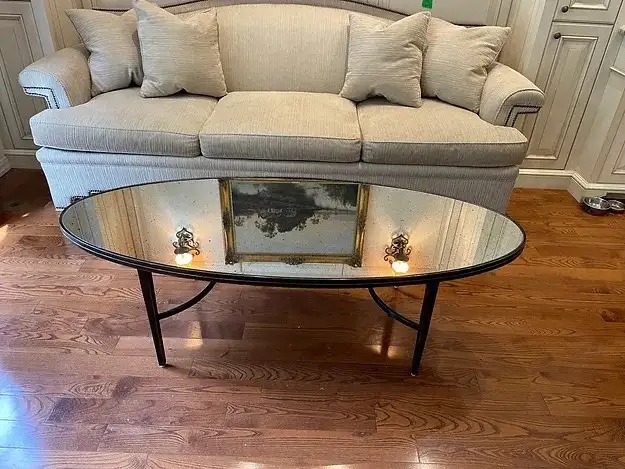 Oval Mirrored Coffee Table - by Dwell Studio