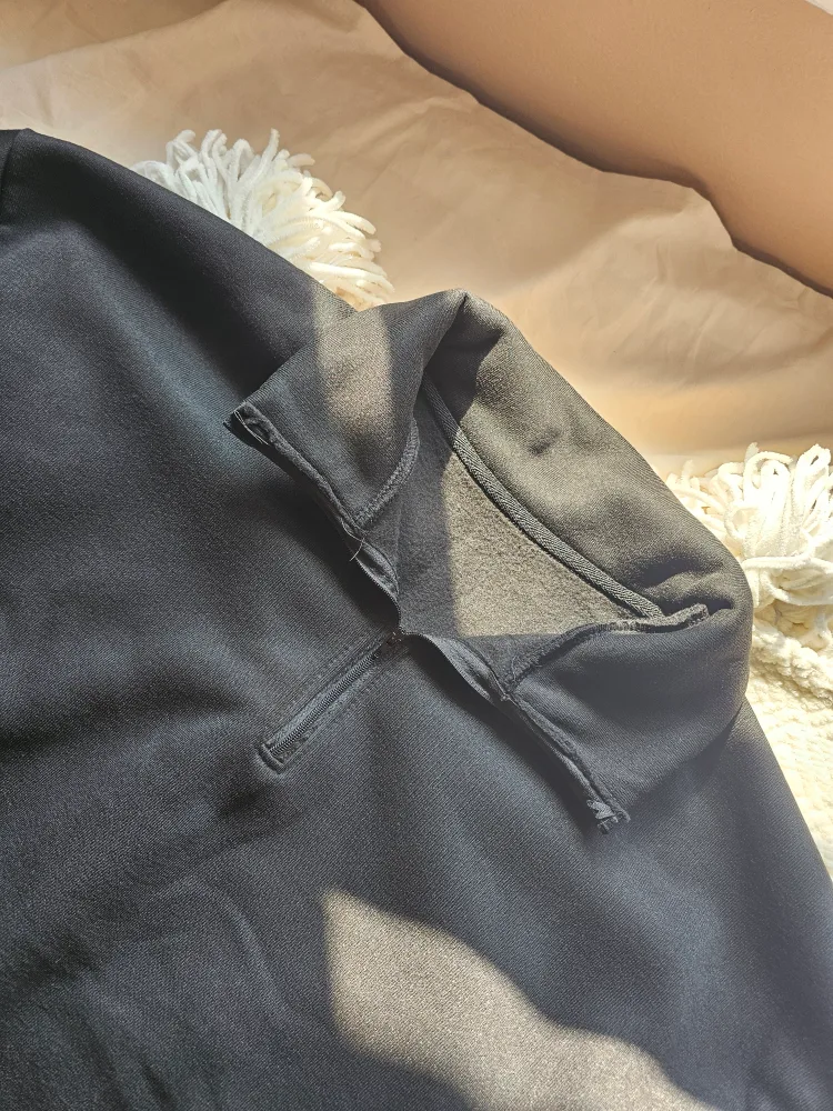 🧡  Black 1/4 Zip Fleece Sweatshirt (Brand New) image indicator(2)