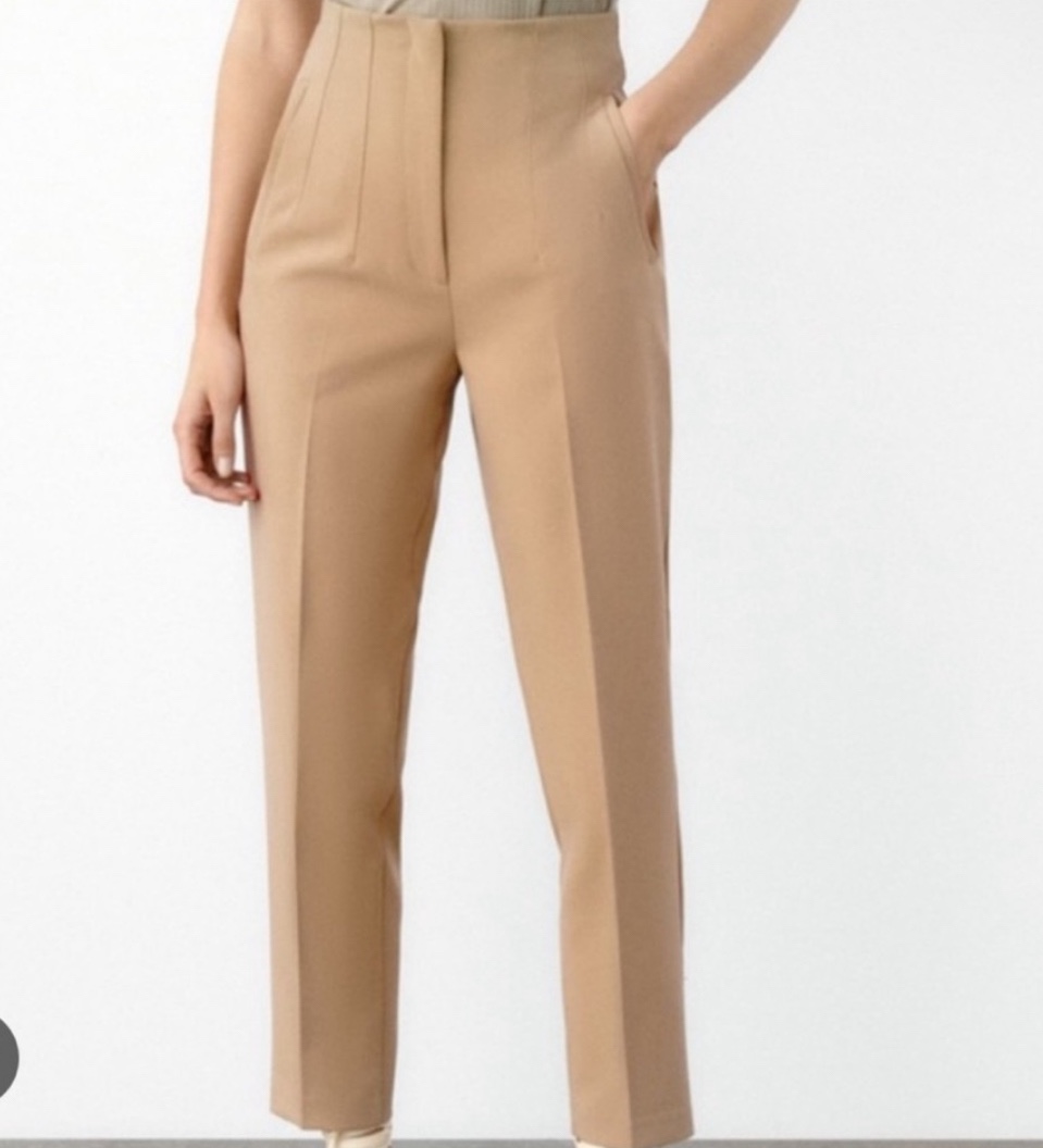 Zara High Waisted Straight Leg Trousers - photo 5