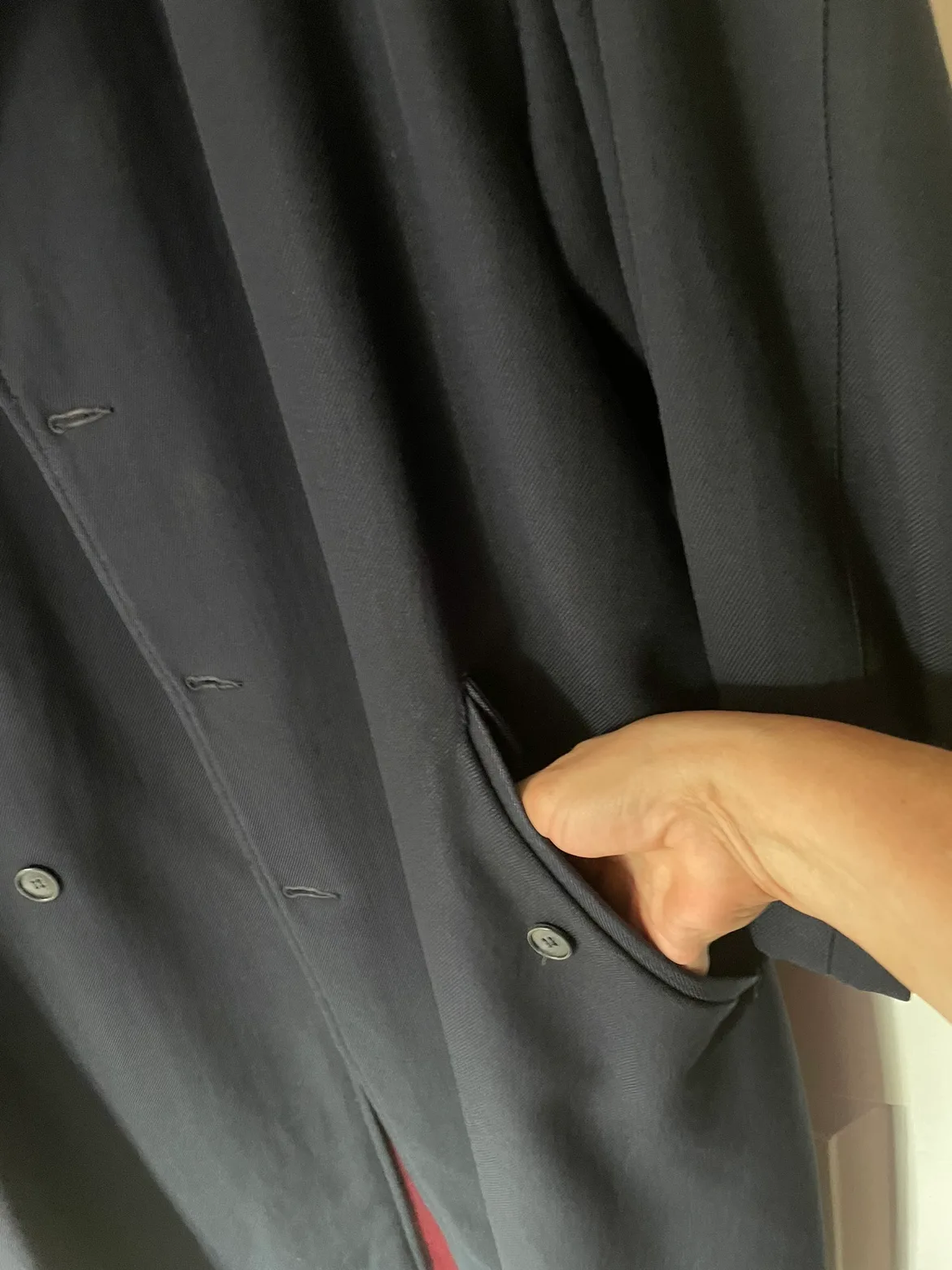 Navy blue men’s Trench Coat image indicator(6)