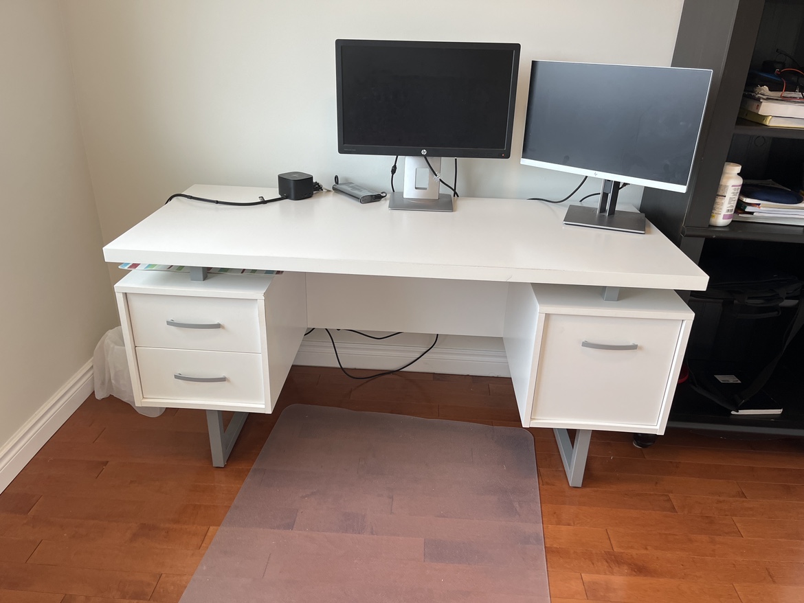 Moving sale-open to offers- White office Desk with Drawers