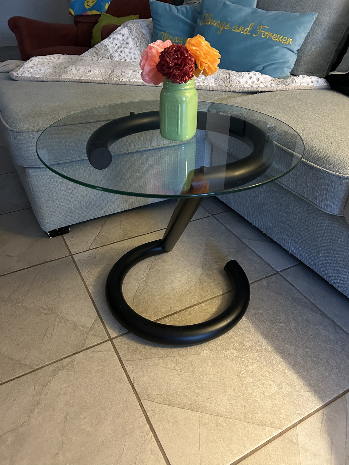 🧡Glass Top Center or Side Table - photo 2