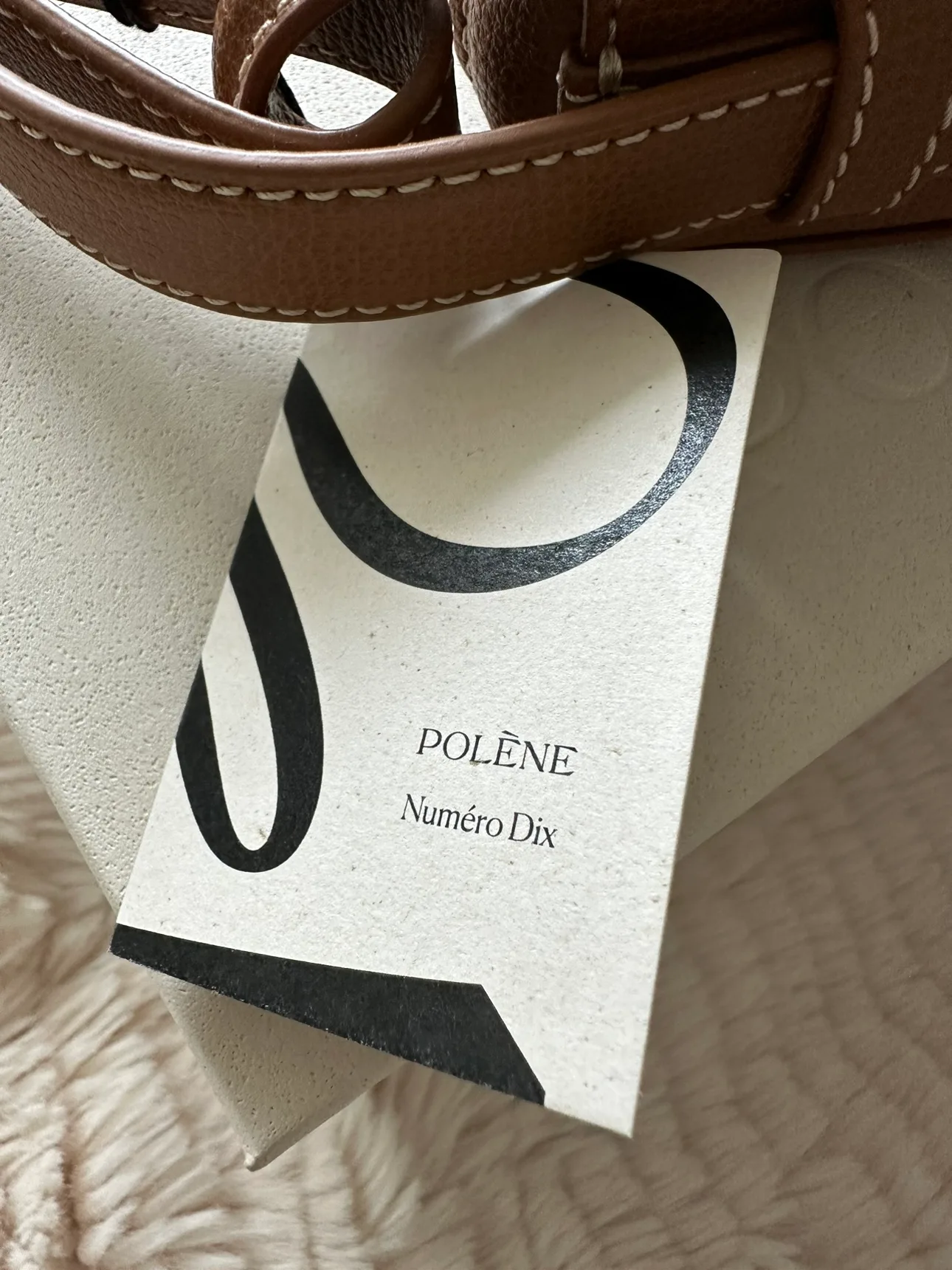 Polene Numero Dix Bag in Textured Camel image indicator(3)