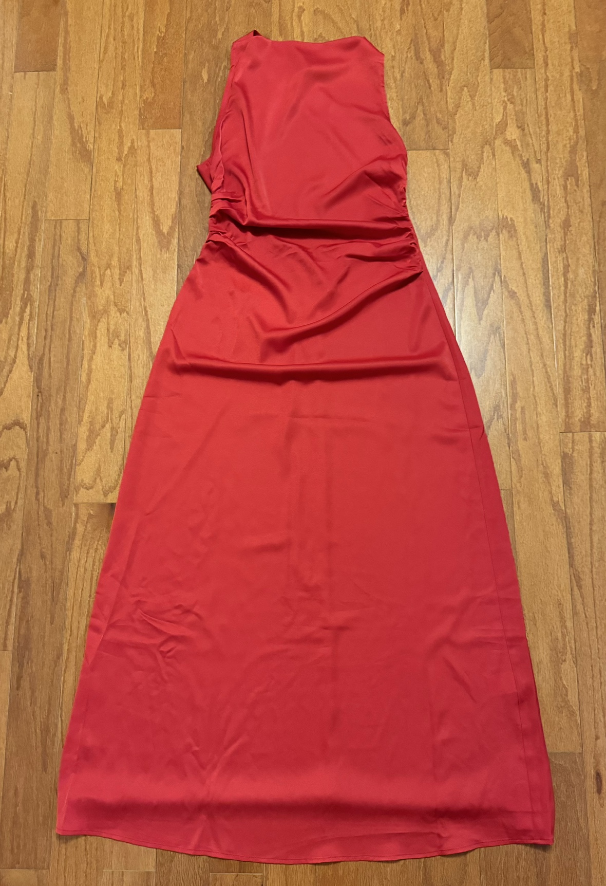 Red Satin Maxi Dress - photo 2