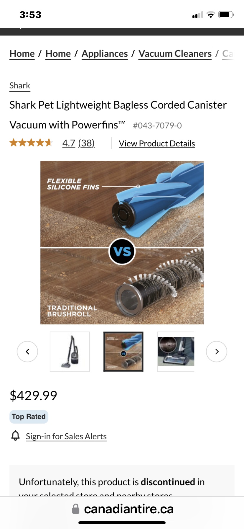 Shark Pet  Bagless Corded Canister Vacuum with Powerfins - photo 3