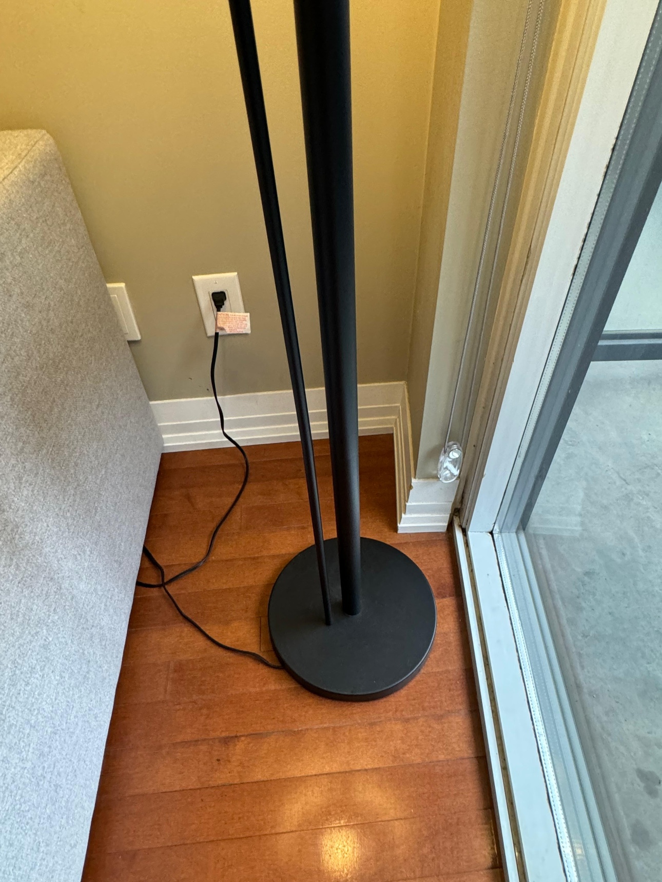 Black Floor Lamp with White Shade - photo 3