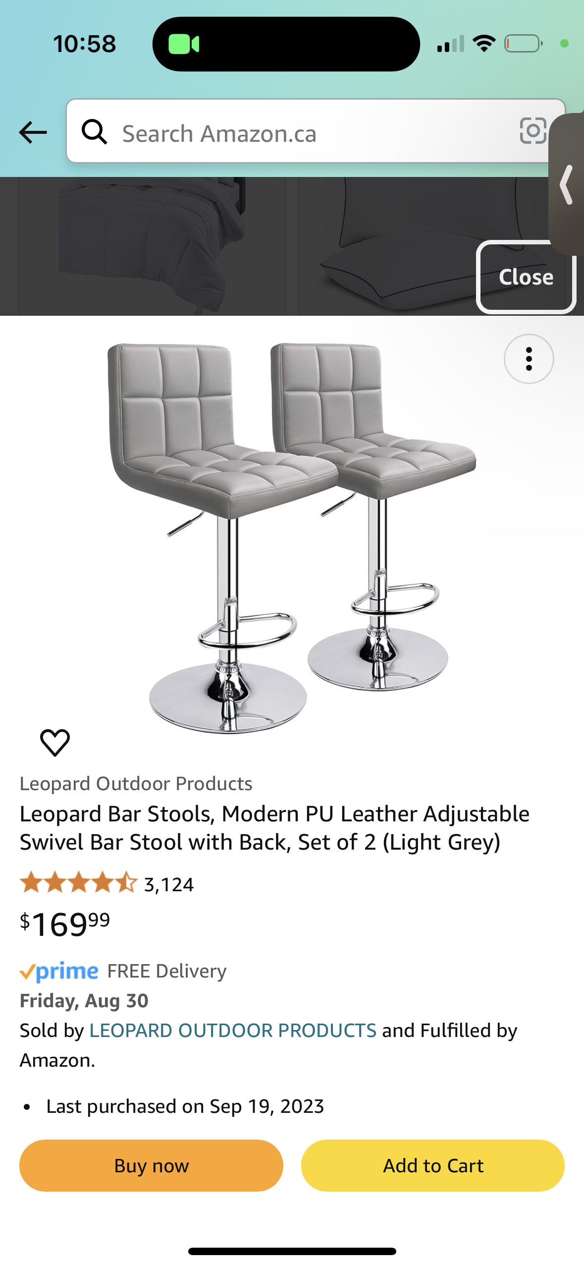 Grey Bar Stool moving sale