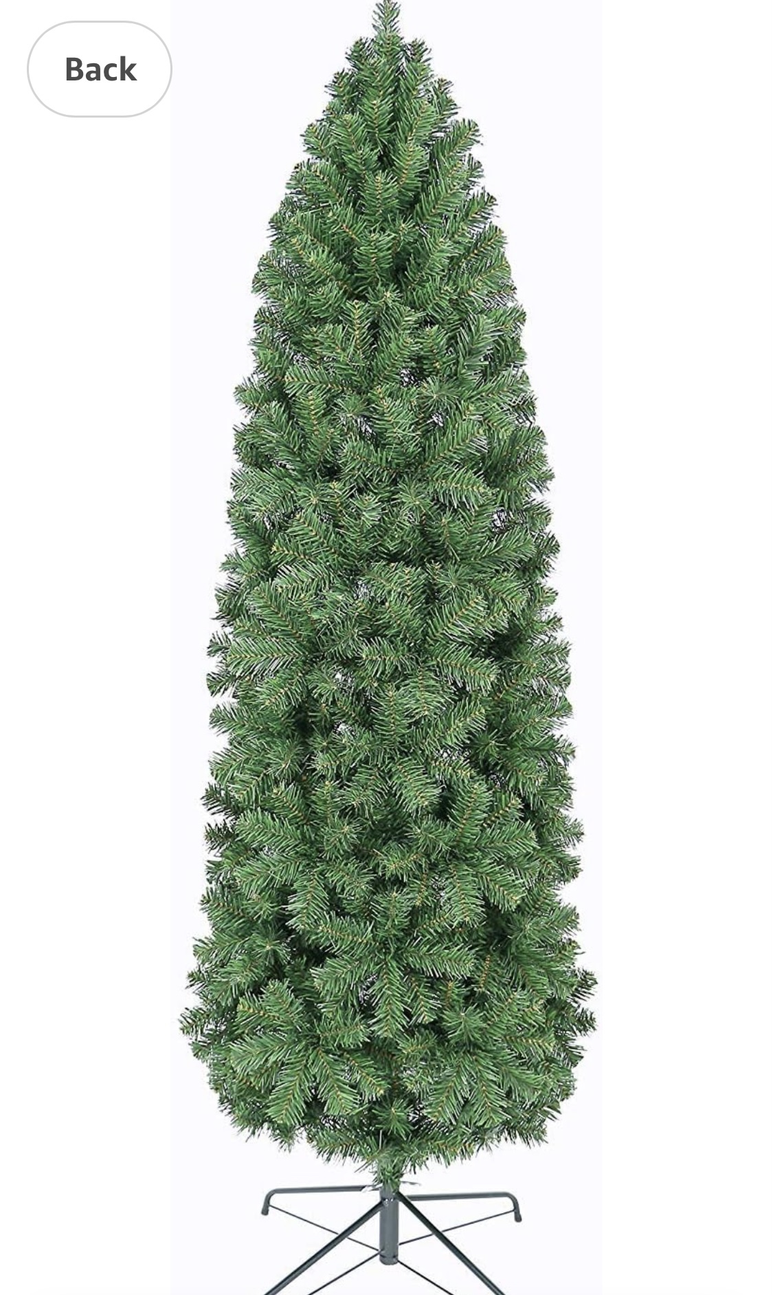 6.5 ft Slim Pencil Pine Christmas Tree - photo 4