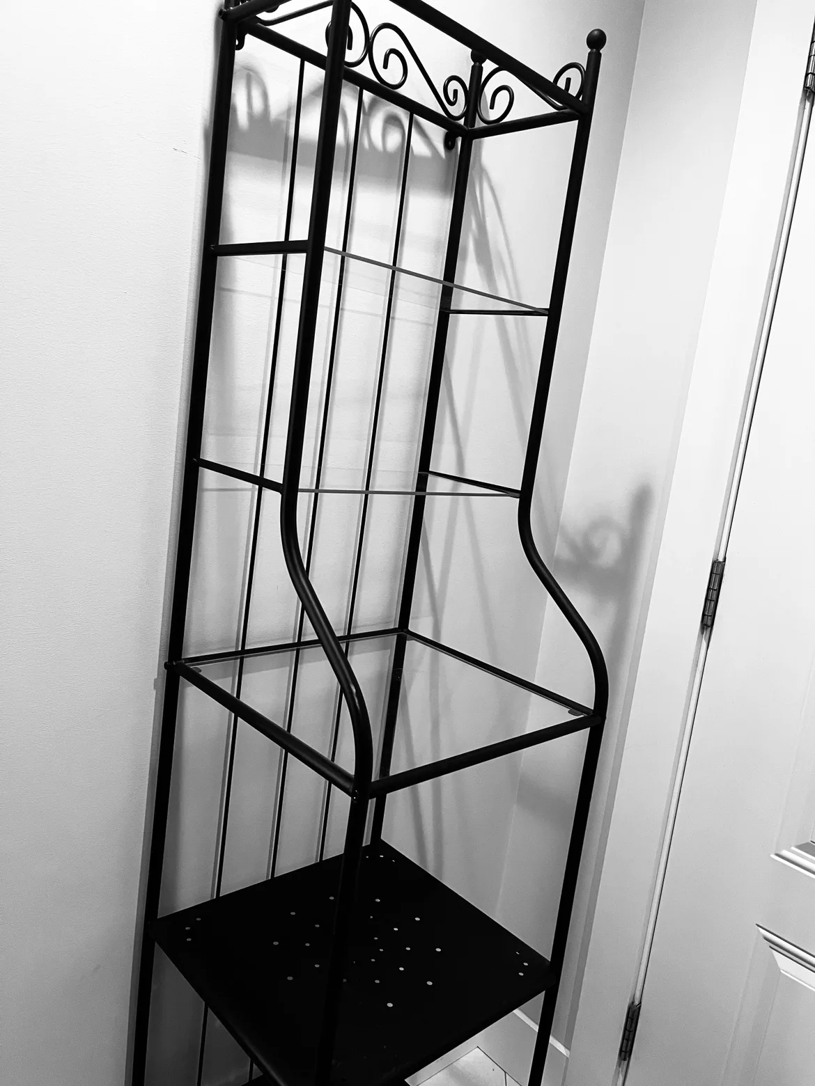 Black Ikea  Metal /Glass Shelf Unit image indicator(4)