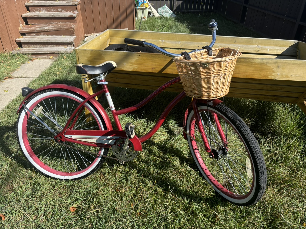 Red Beach Cruiser Bike - beautiful bicycle