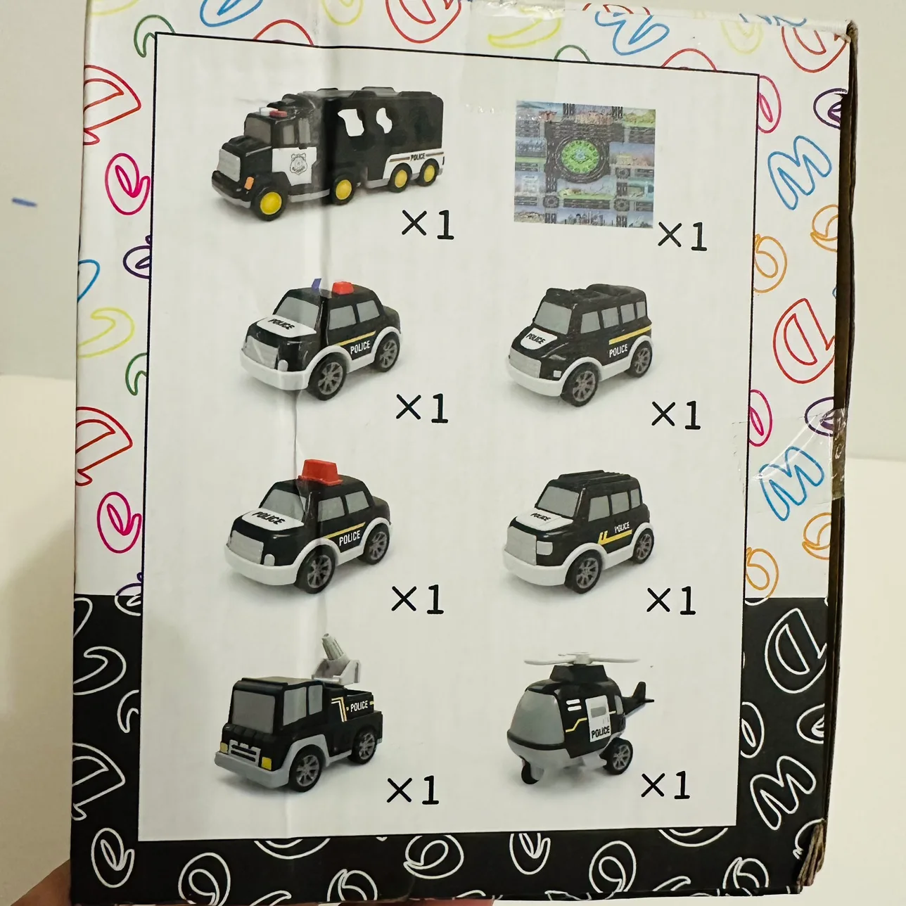 BNIP Police Cars Pull Back Car Series image indicator(3)