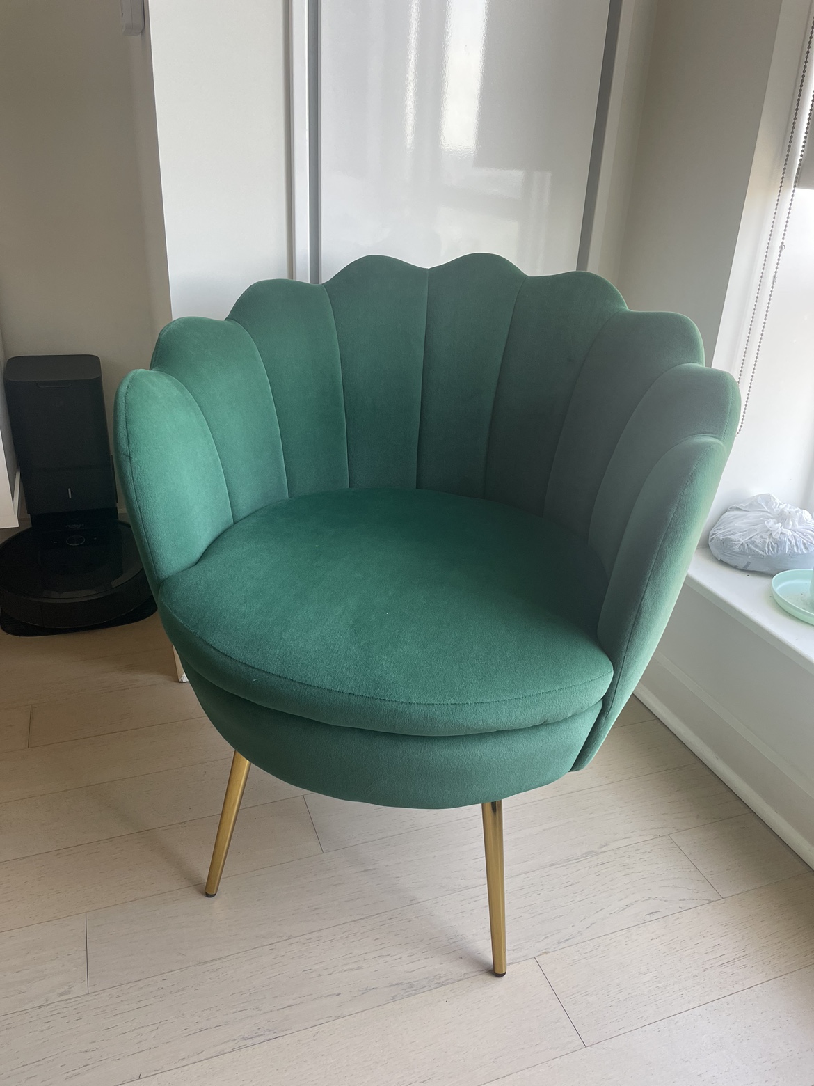 Green Velvet Accent Chair - photo 5
