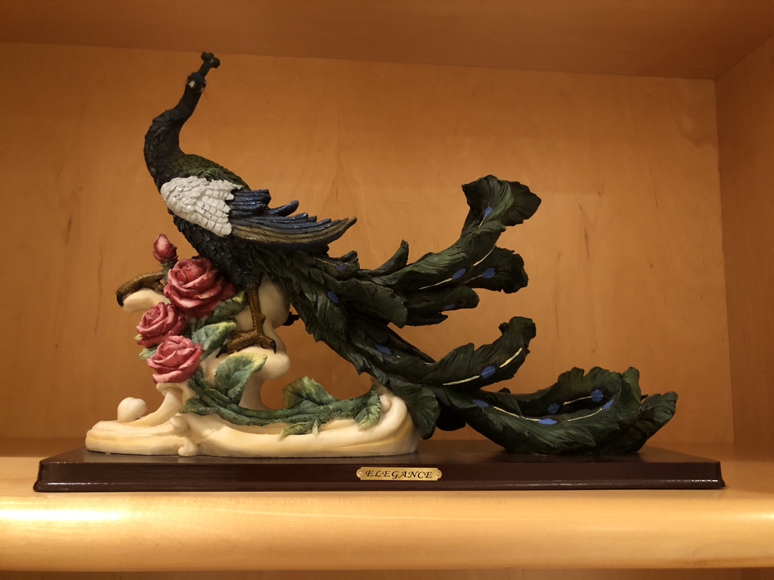 Peacock used as a decoration piece.