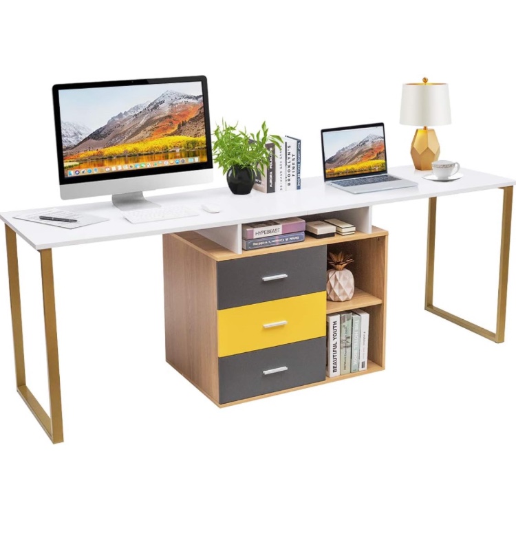 L Shaped Desk with Storage