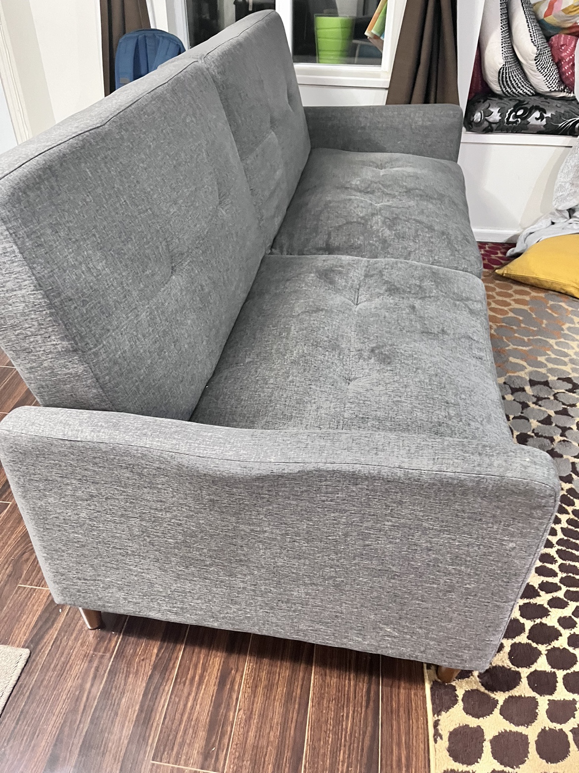 Grey Futon Sofa Bed - photo 2