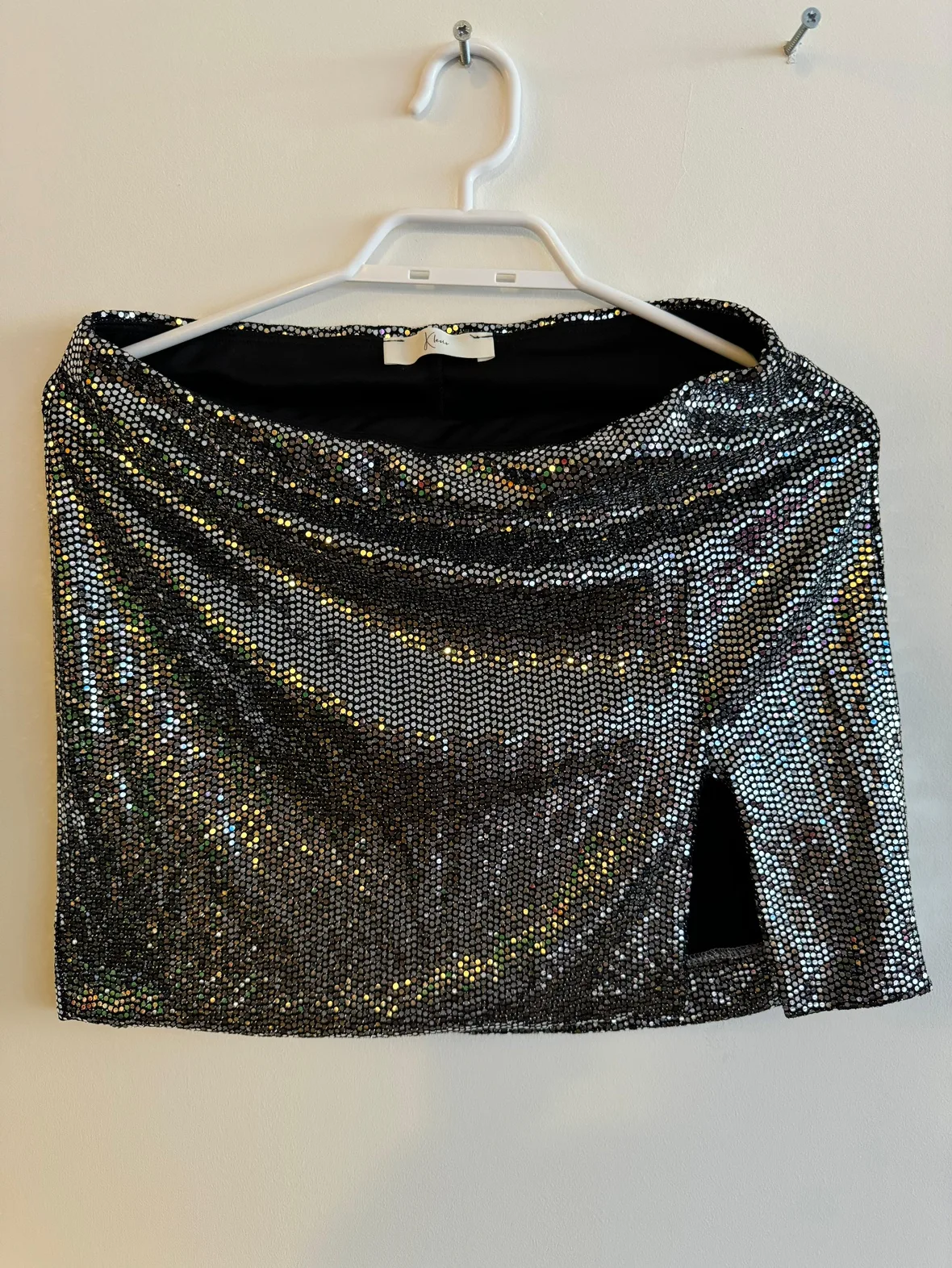 Silver Sequin Mini Skirt thumbnail