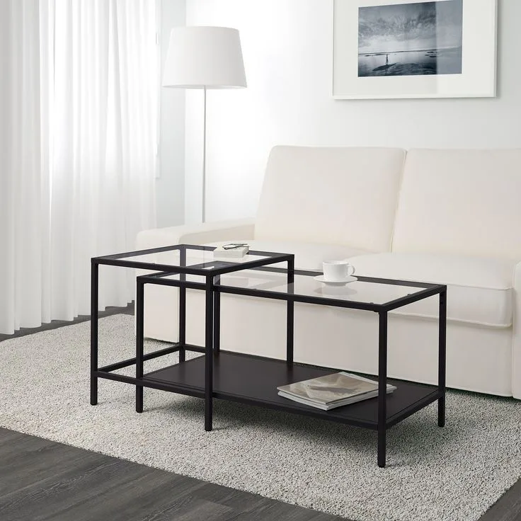 IKEA - Black Nesting Coffee Tables set of 2 thumbnail