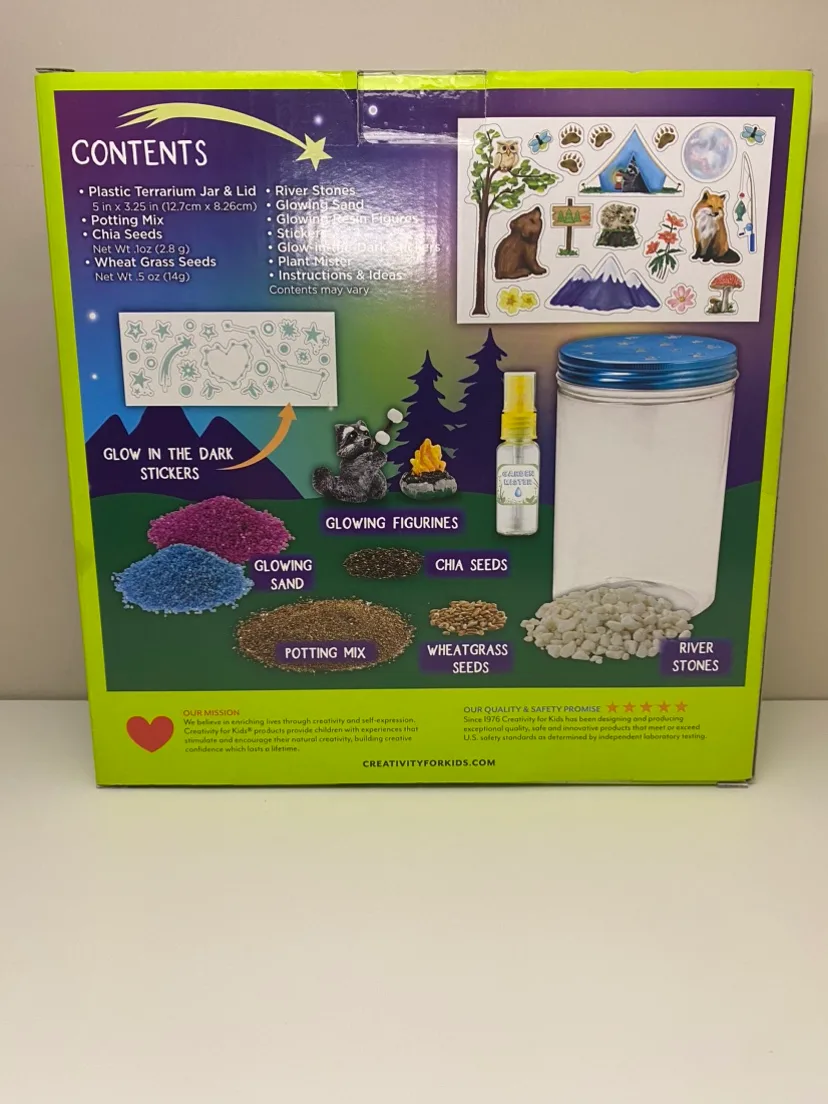 NEW Kids Grow ‘n Glow Terrarium Kit – STEM Craft Gift image indicator(2)