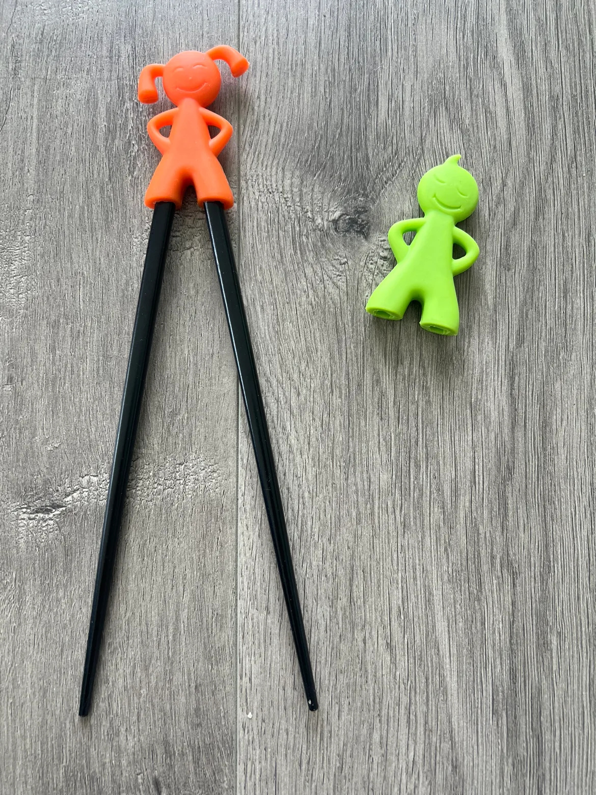 Kids Chopsticks Silicone Holder Boy / Girl image indicator(2)
