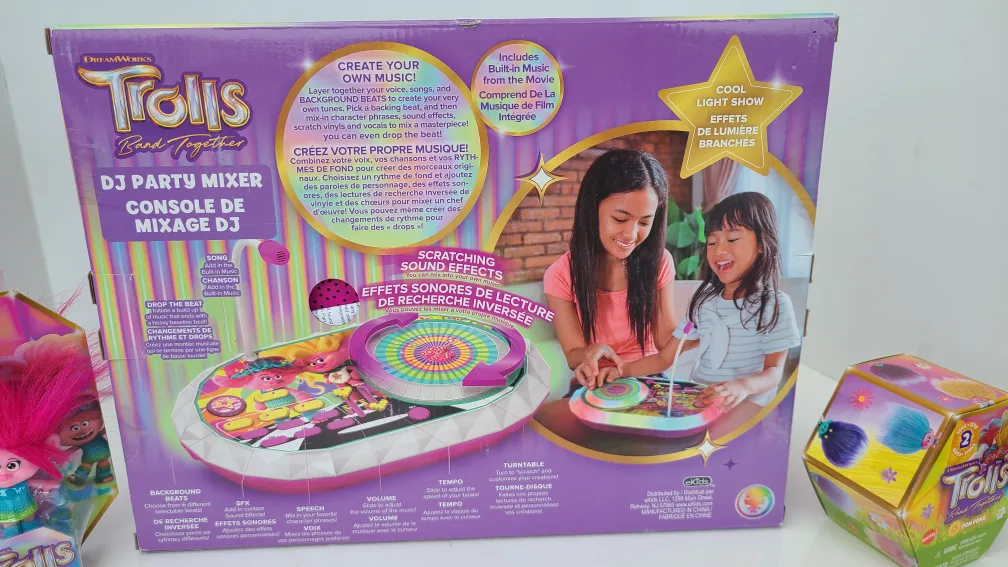 set of 3 Trolls DJ Party Mixer & Figure image indicator(6)
