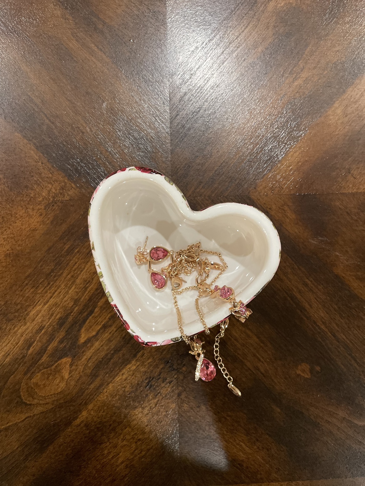 Floral Heart Shaped Trinket Box - photo 3