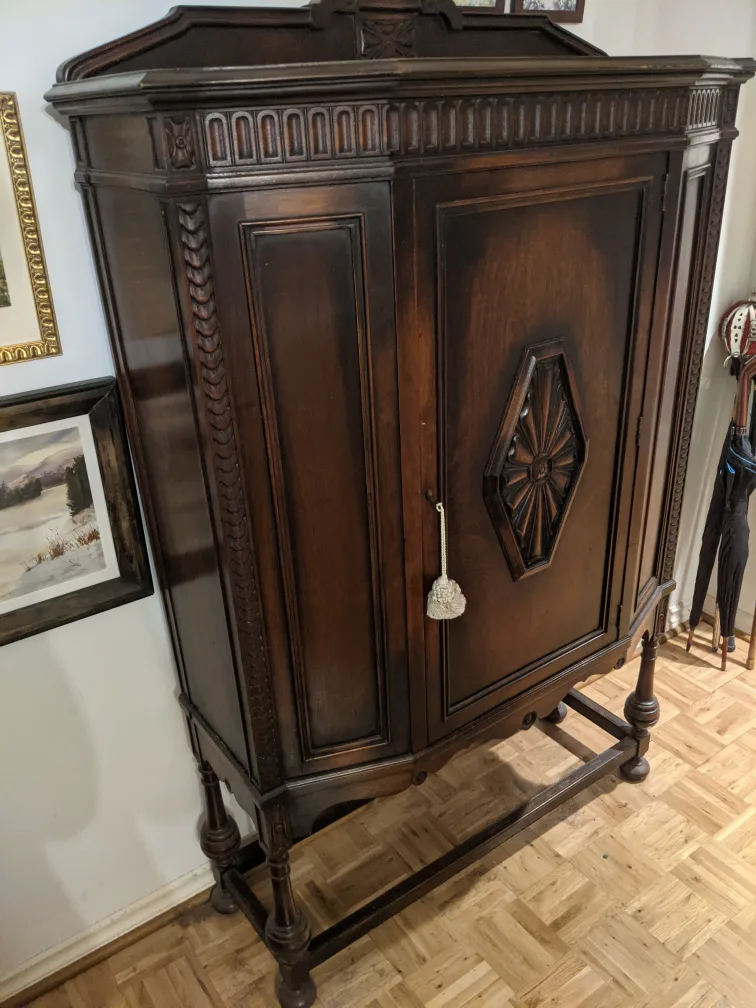 Antique Art Deco Cabinet - not repro thumbnail