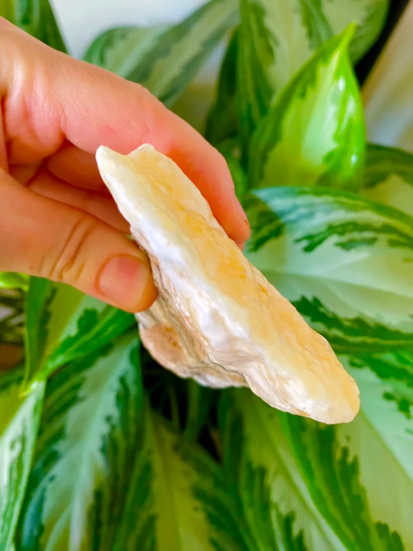 Banded Black Orange and White Calcite Crystal image indicator(7)