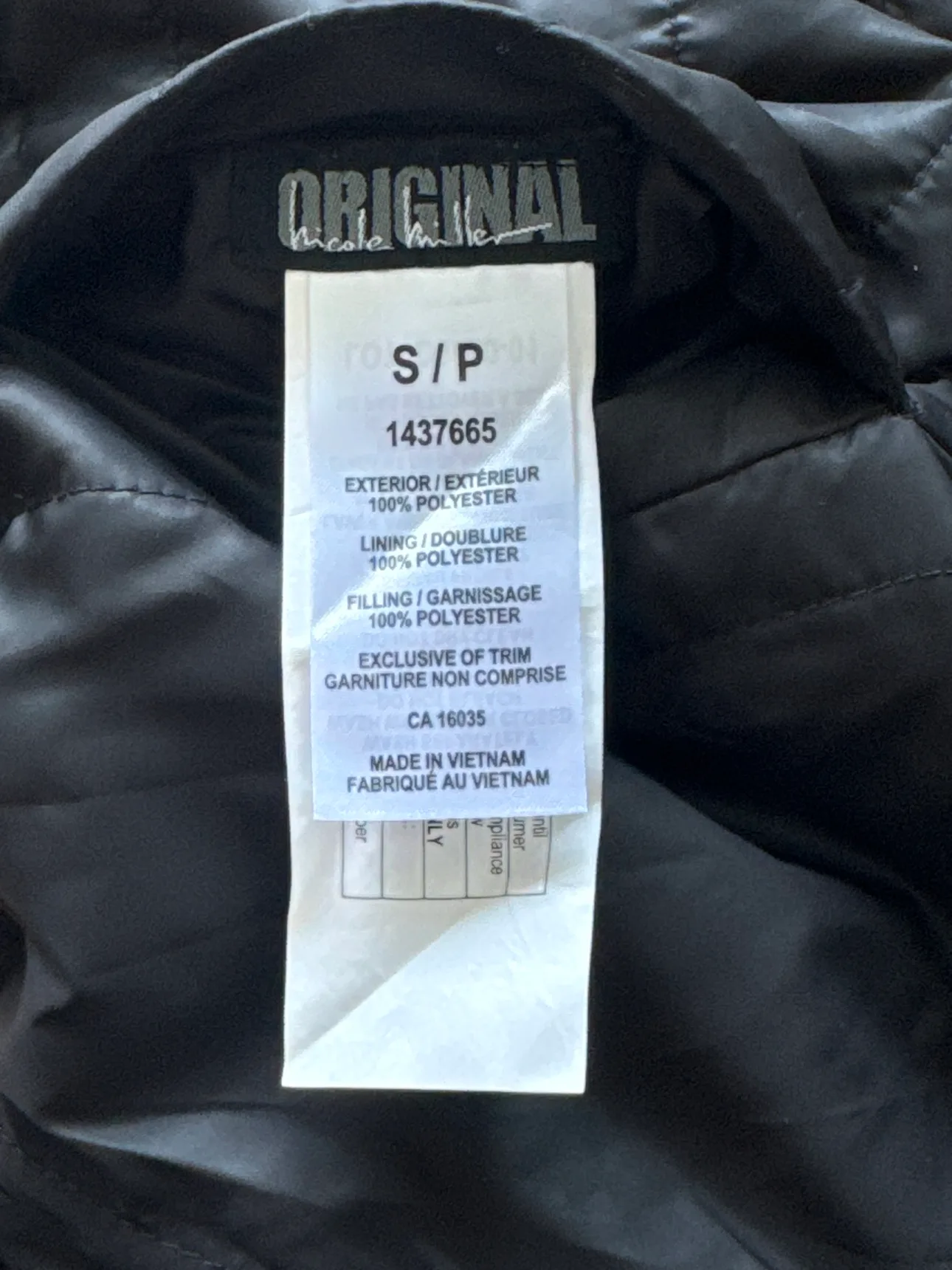 Black Reversible Fur/Nylon Vest image indicator(5)