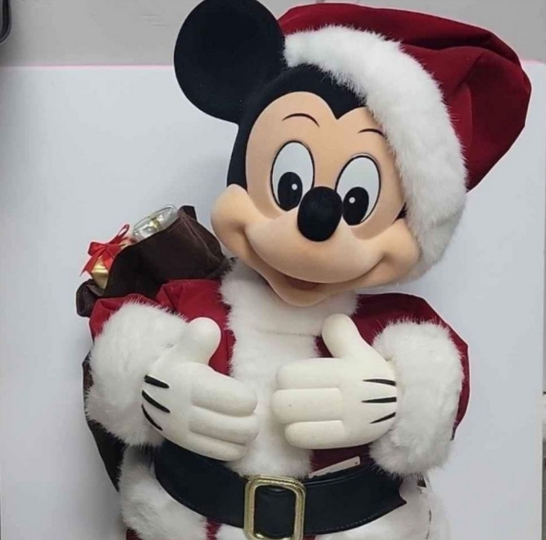 Disney 23" Animatronic Santa Mickey & Ms Clause Minnie Mouse - photo 4