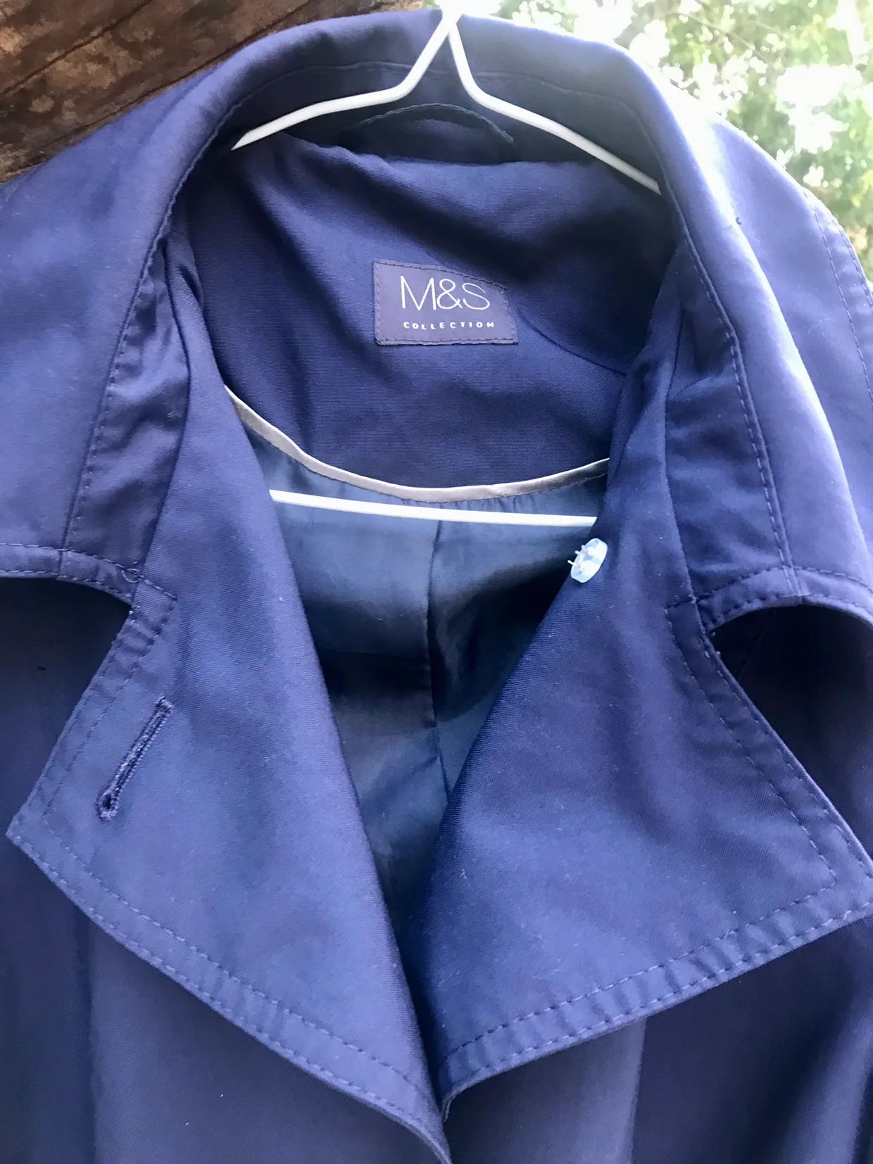 M&S Navy Blue Trench Coat image indicator(5)