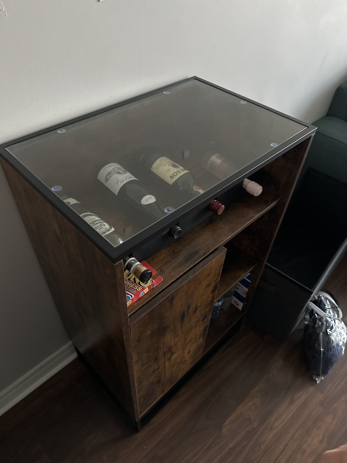 Wooden Cabinet with Glass Top - photo 3