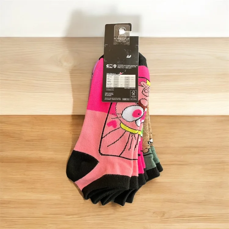 NEW Cartoon Network Chowder Characters No-Show Set 5 Socks 5-10 image indicator(3)