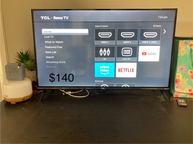 TCL Roku TV and Table - photo 2