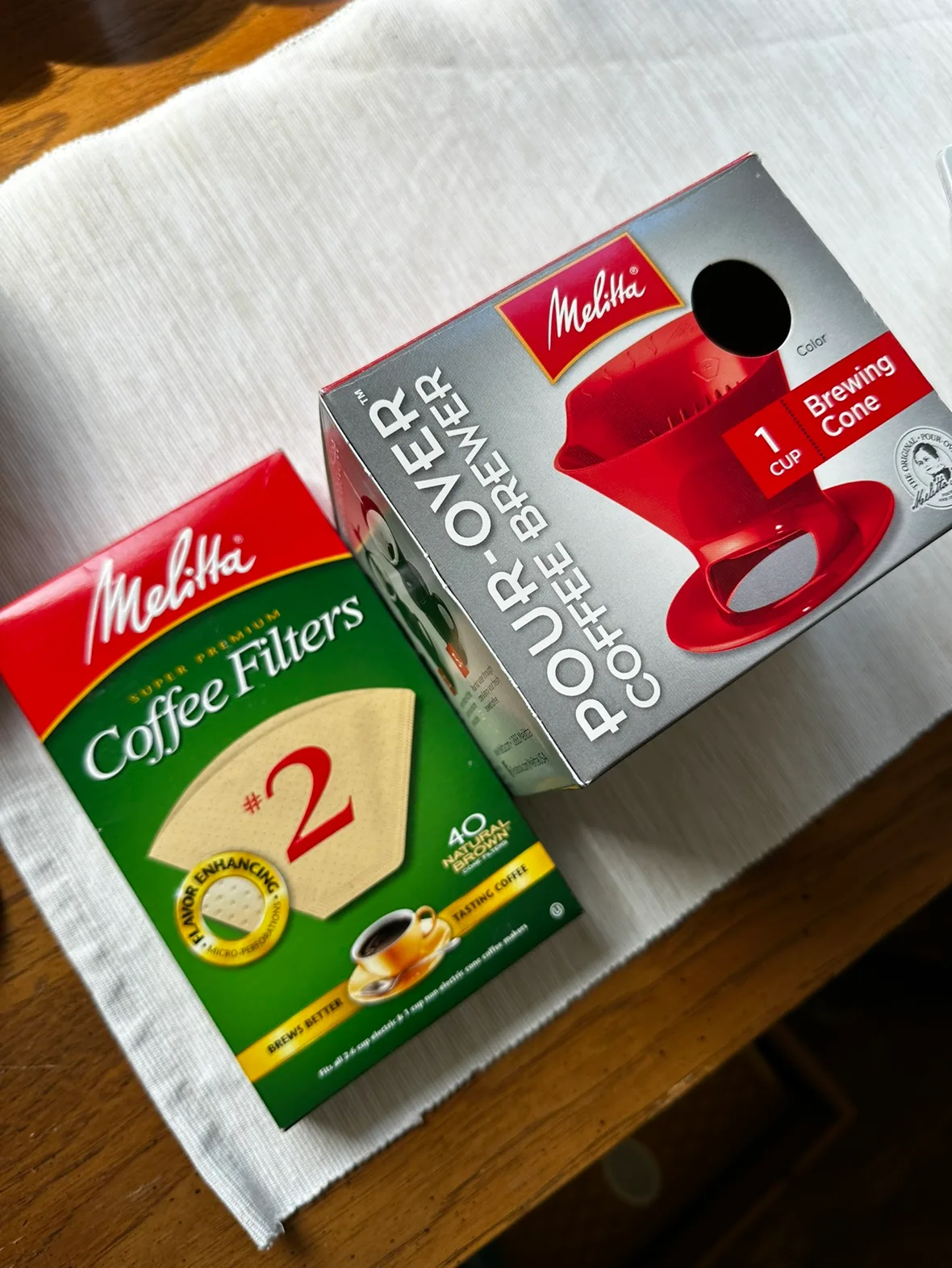 Melitta Pour Over Coffee Brewer and Coffee Filters