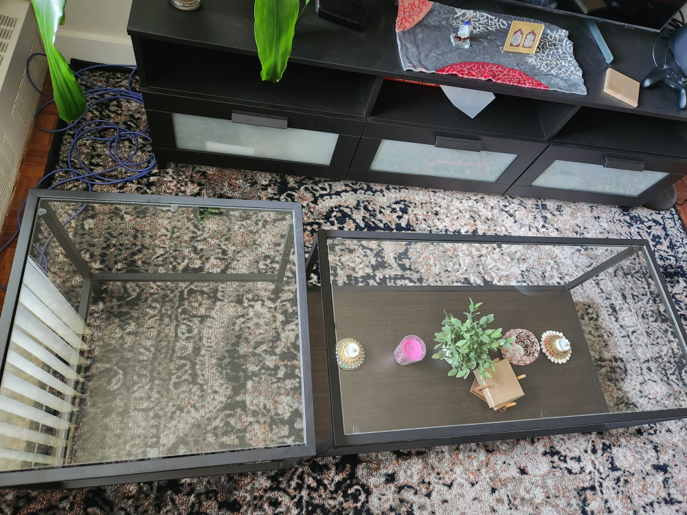 Glass Coffee Table Set - photo 2